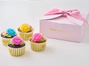 食べられるお花のカップケーキ(4個セット)(Flower Picnic Cafe -HAKODATE-(フラワーピクニックカフェ))