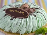 チョコミントアイスケーキ5号(ドーナッツ型) (ハーブカントリー)