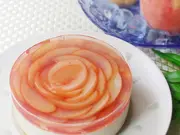桃のレアチーズケーキ4号(フロム蔵王)