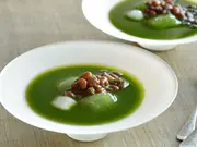 京都・東山茶寮 宇治抹茶冷やしぜんざい 水まんじゅう入り 4個入り(婦人画報のお取り寄せ)