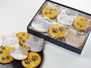七福にゃんべいと肉球せんべい(24枚入り箱)(せんべい・豆・プチギフト・季節菓子処「みなとや」)
