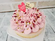 NYチーズケーキ《フラワーデコレーション》4号(アトリエアッシュプリュス)