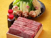 「綿肉」松阪牛しゃぶしゃぶセット A5 特選霜降り(ウデ・ミスジ)3人前(しゃぶしゃぶ日本料理たちばな)