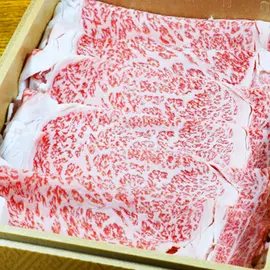 お家で贅沢にA5黒毛和牛すき焼・しゃぶしゃぶ用スライス(道頓堀みつる)