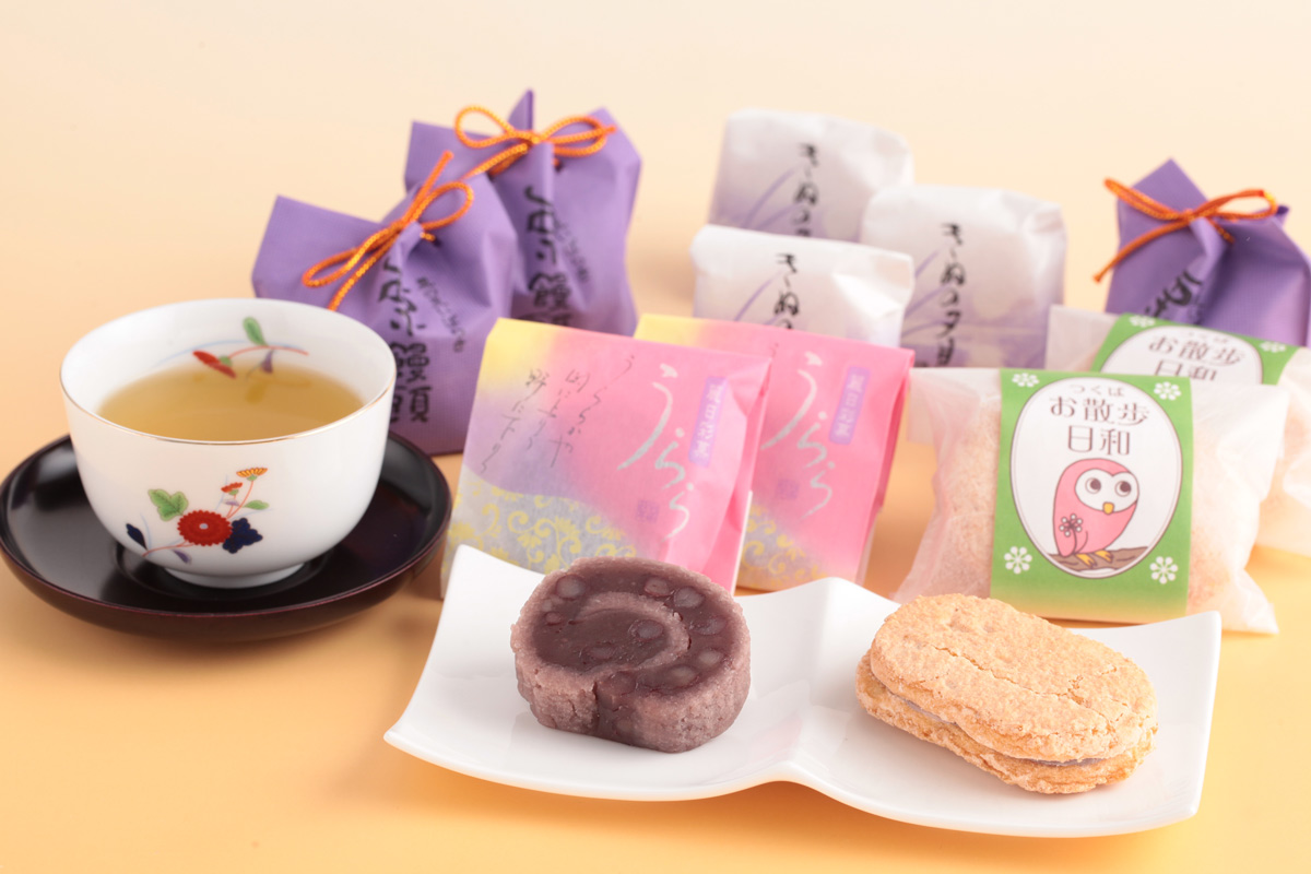 【風呂敷包み】　お茶と和菓子のギフト　茶三昧_0