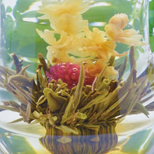花の工芸茶3種×3個・錦袋付_0