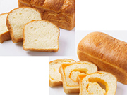 チェダーチーズ食パン1本、クリームチーズ生食パン1本／ふろまーじゅ