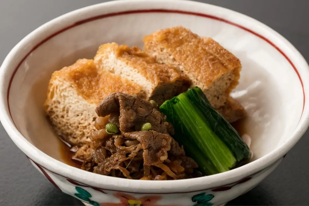 厚揚げと牛しぐれ煮_0