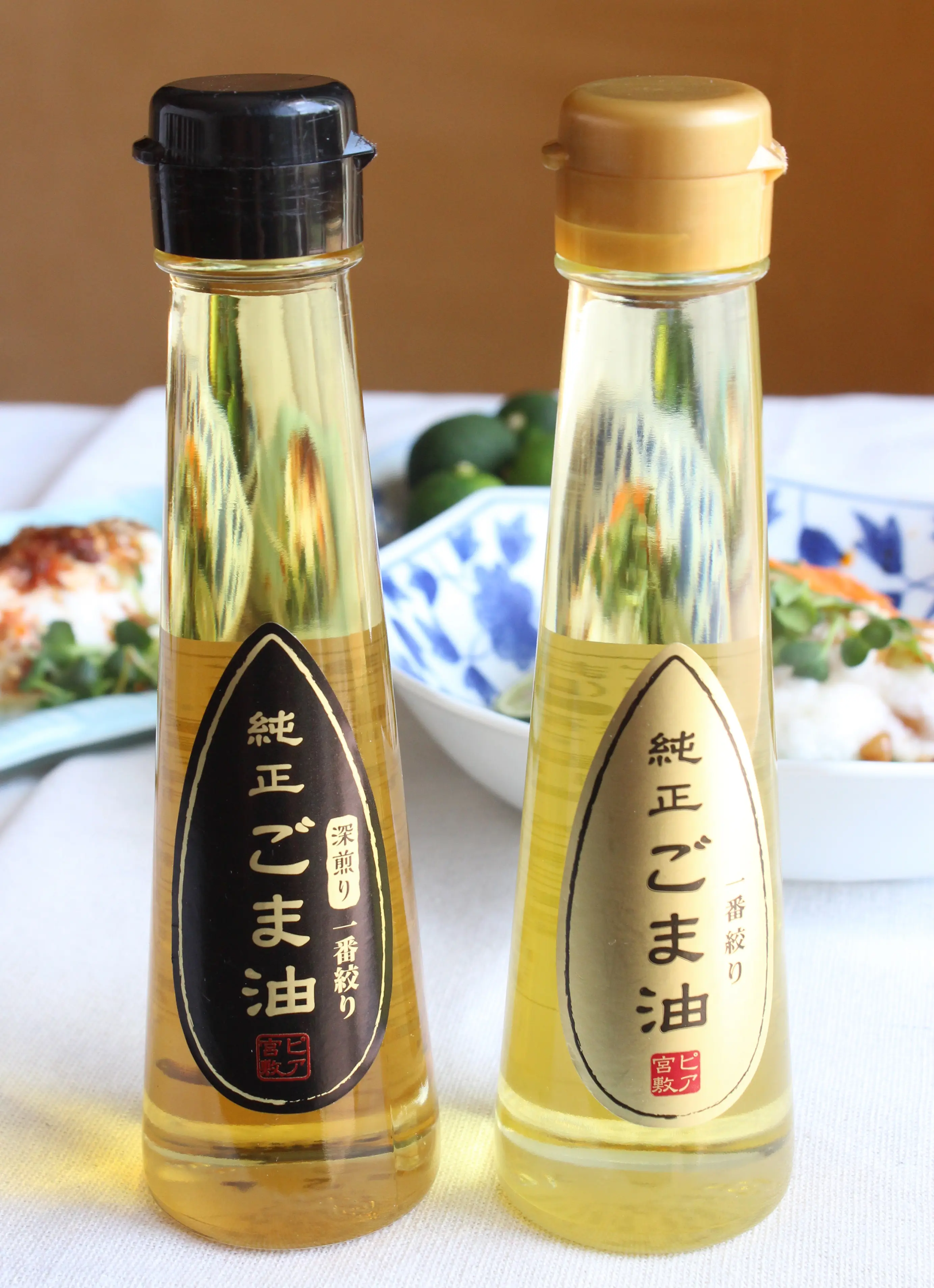 生で食する純正一番搾りごま油 浅煎り＆深煎りセット_0