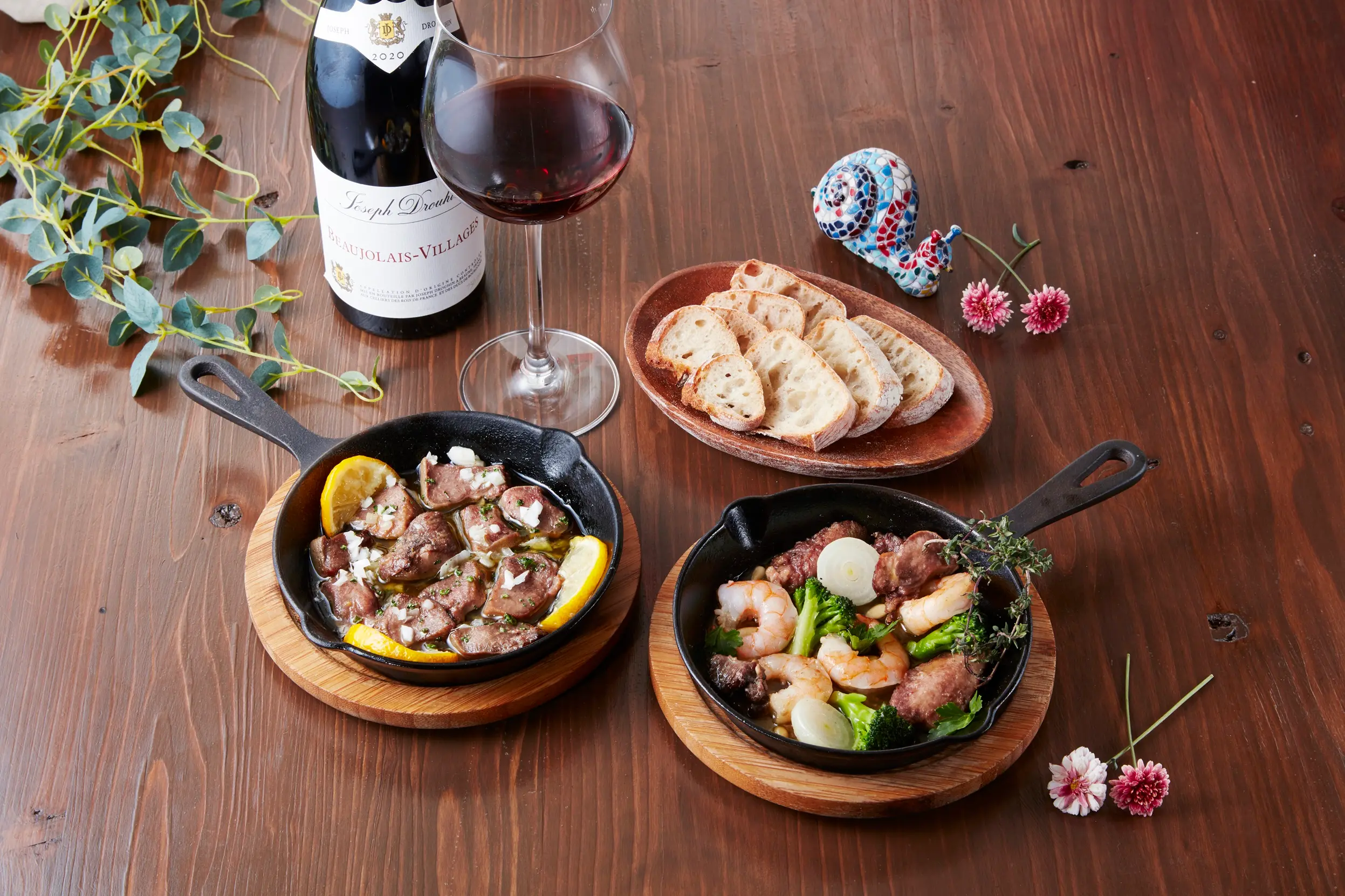 豚たんスモーク風味のアフィージョ・バーニャカウダ風_0