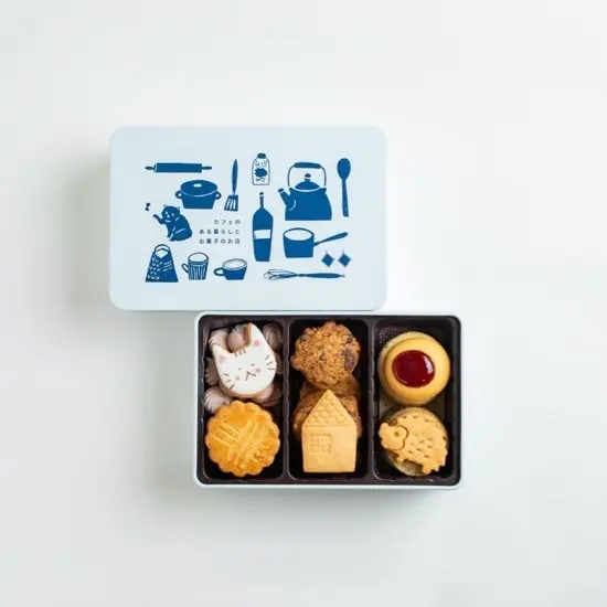 ハリネズミとネコのクッキー缶_0