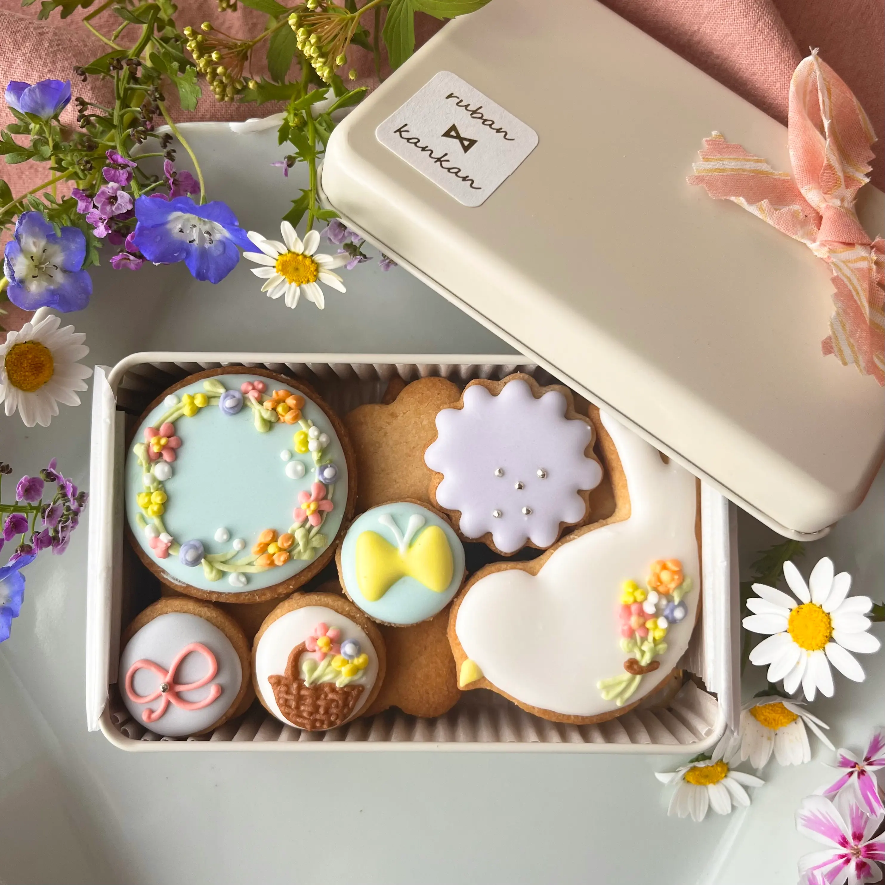 米粉と麹の発酵クッキーkan（小花缶）_0