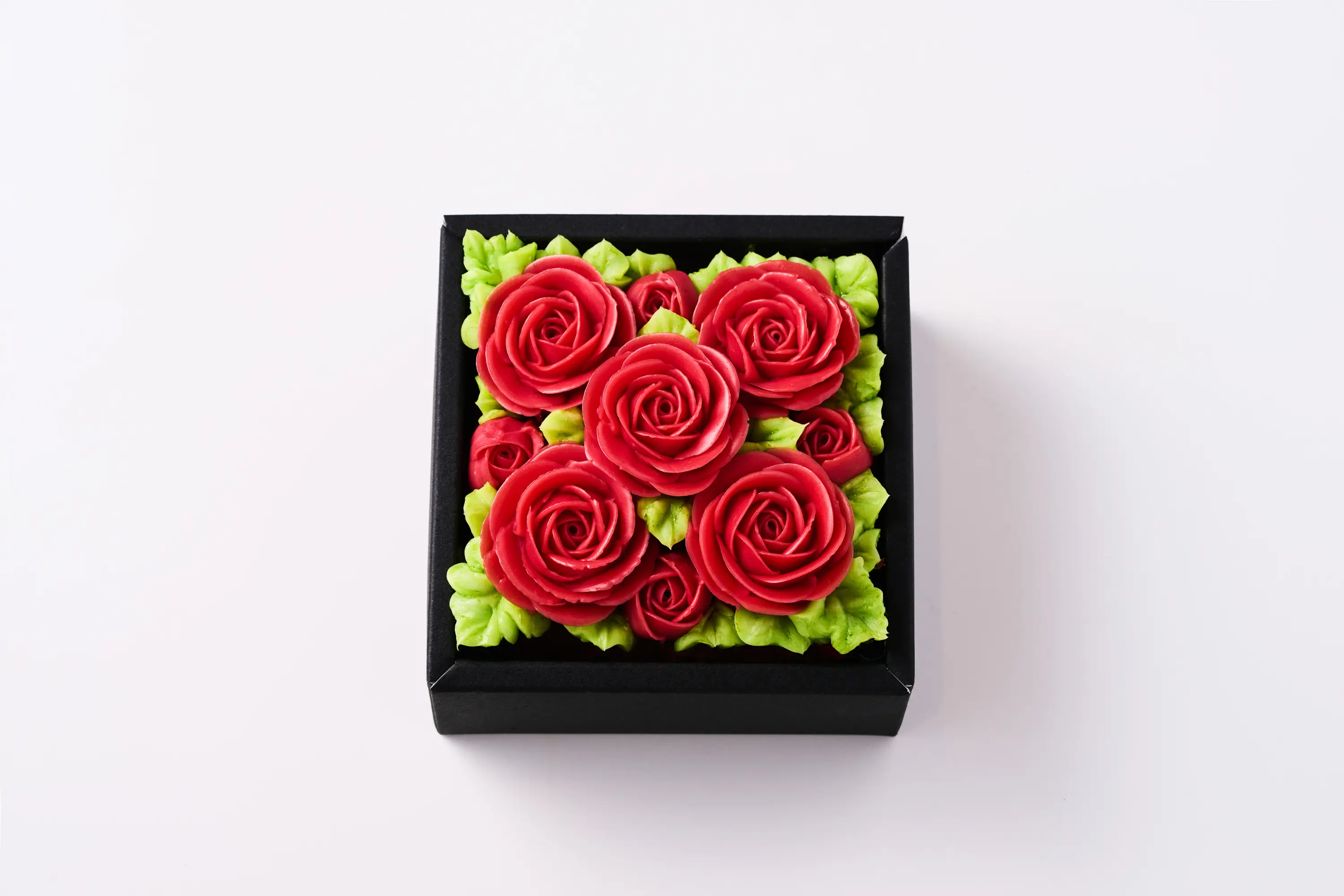 Anniversary"ミニ"ボックスフラワーケーキ【Shining Red】_2