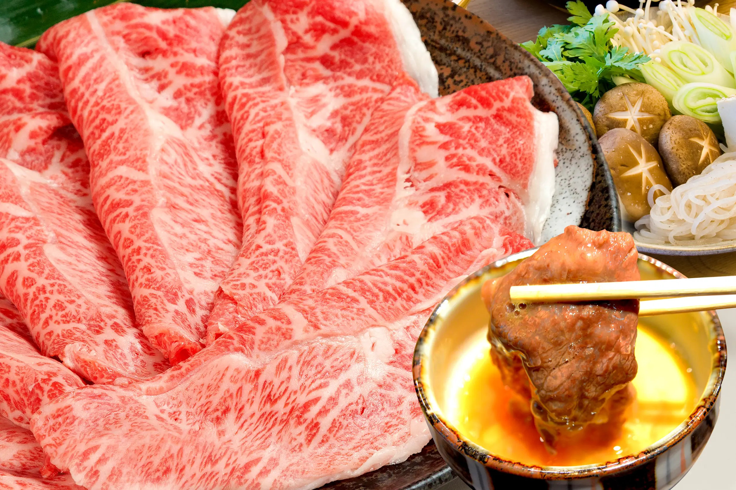 国産黒毛和牛種オリーブ牛特選肩すき焼き肉（ミスジ入り）（400g）_0