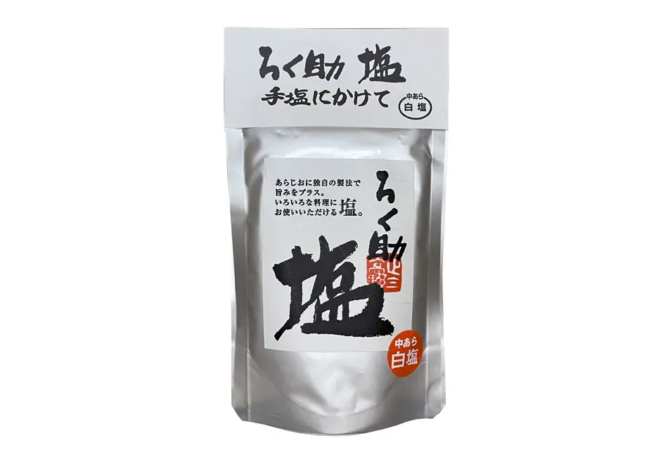 ろく助塩 中あら塩（白塩）200g_0