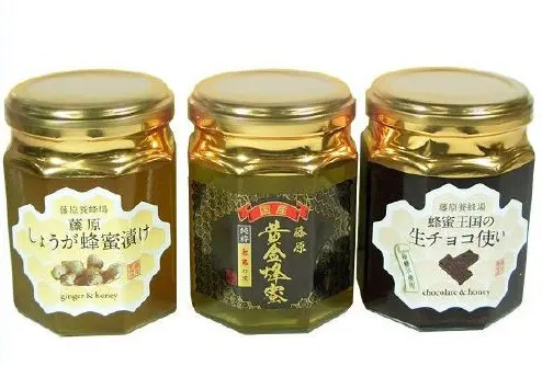 黄金蜂蜜の栃の花、蜂蜜で作ったチョコ、しょうが蜂蜜漬けのセット_0