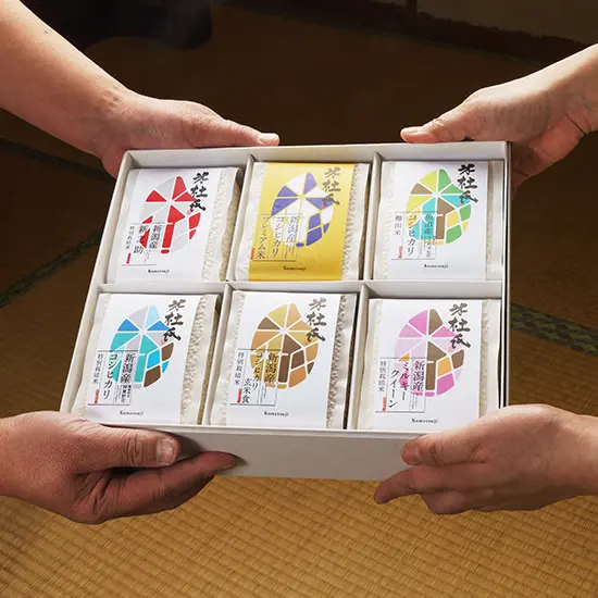 米杜氏 三笑贈答米 6個セット_0