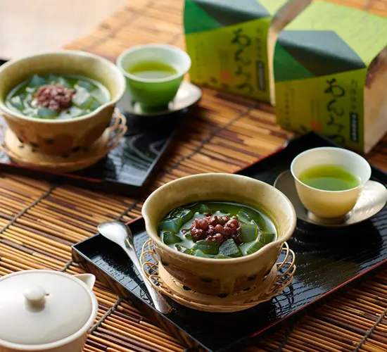 利休抹茶あんみつ　6個詰合せ（化粧箱入り）_0