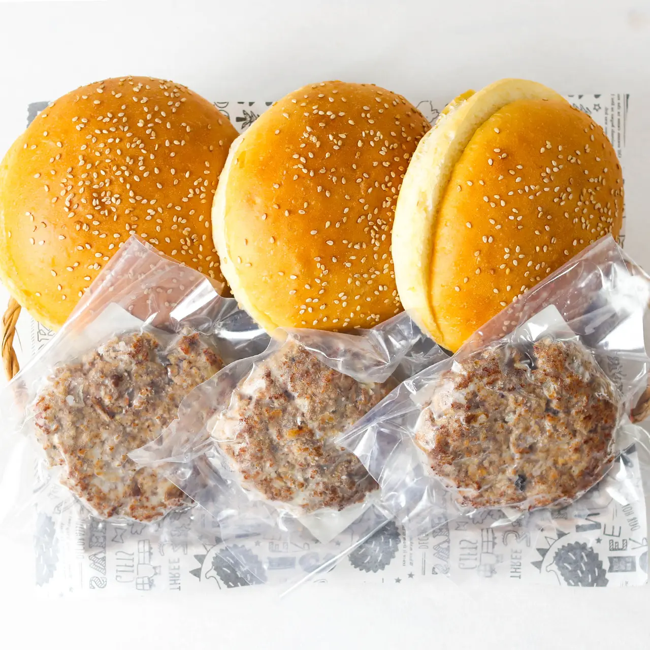 ダイニングプラス「ハンバーガー3食セット (湯せんタイプパテ ダイニングプラス「ハンバーガー3食セット (湯せんタイプパテ