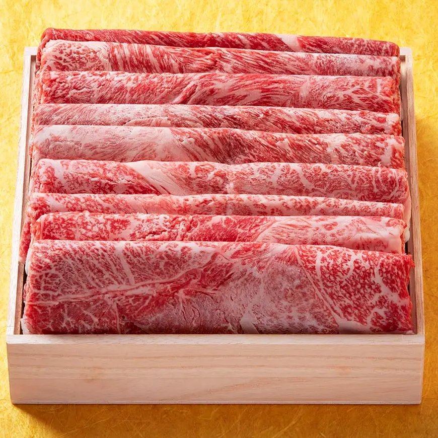 「綿肉」松阪牛A5特選霜降りしゃぶしゃぶ・すき焼き用（ウデ・ミスジ）600g_1