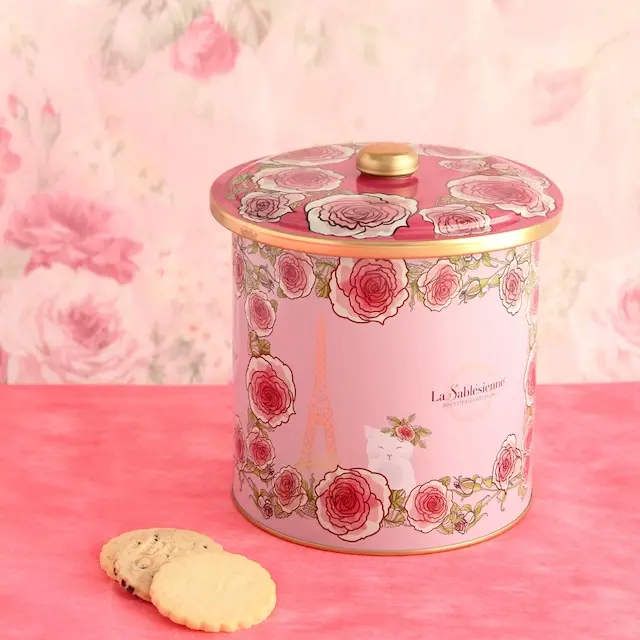 【ラ・サブレジエンヌ】猫丸缶2種アソート／アン・マタン・ア・パリ（ピュアバター、チョコチップ）_0