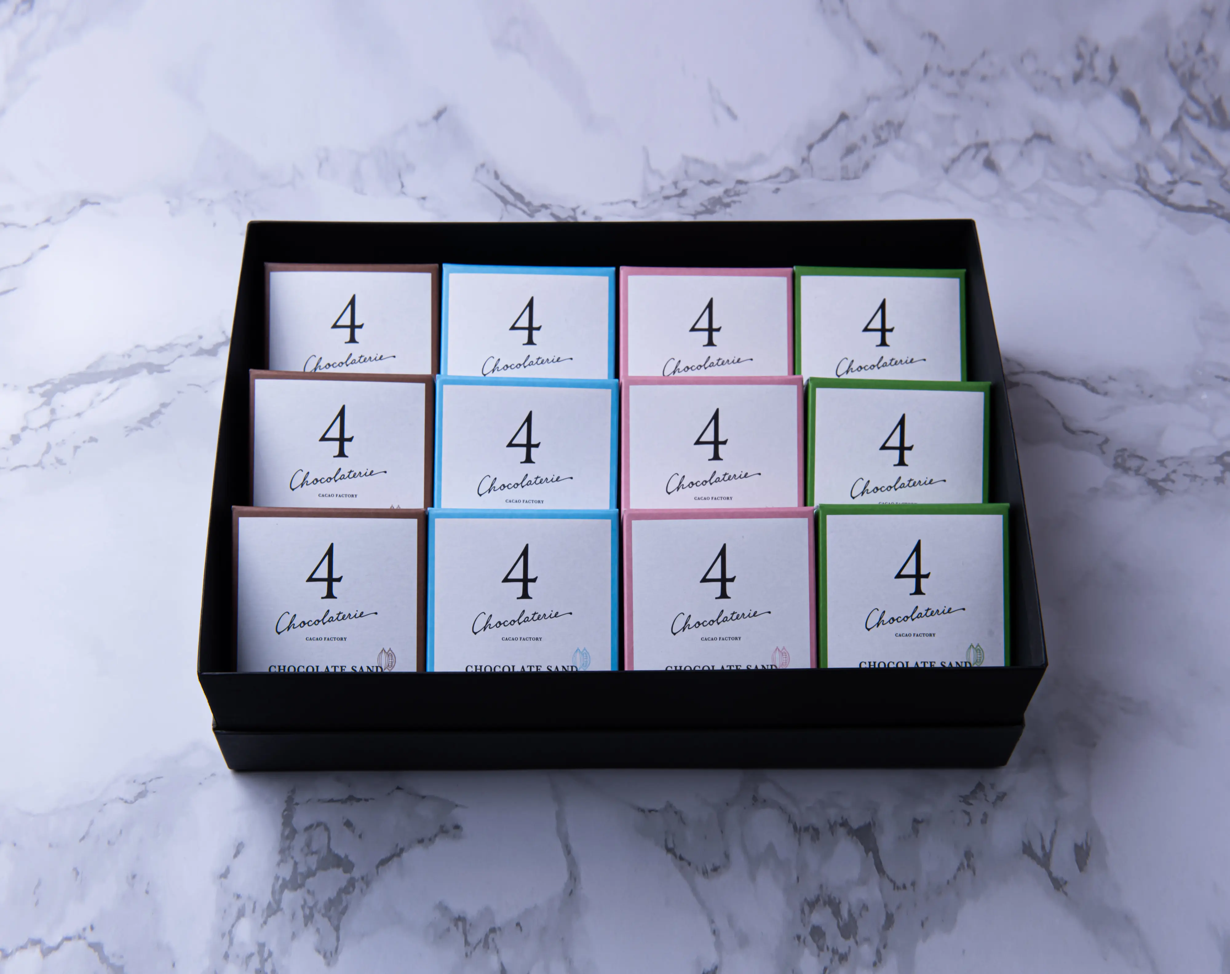 【12個入】チョコレートサンド（バニラ・四日市抹茶・ビター・真珠の塩キャラメル各3個入）_1