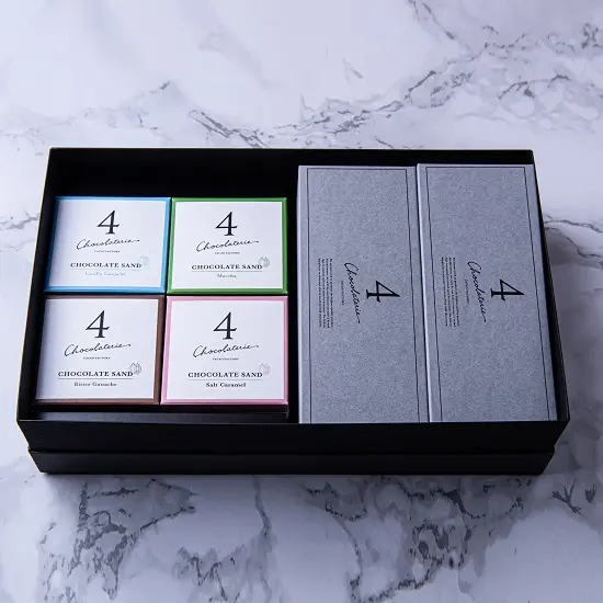 チョコレートサンド(バニラ・四日市抹茶・ビター・真珠の塩キャラメル各1個入)+ガトーショコラ(2本)セット_1