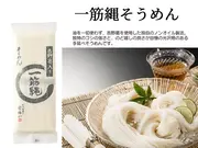 油不使用、吉野葛入り一筋縄そうめん。光沢、喉越し抜群！(三輪山勝製麺)