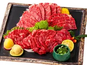 国産馬刺し　極上霜降り食べ比べセット(熊本馬刺しドットコム)