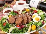神戸牛入り鉄板焼やプレミアムお肉のケーキ(鉄板焼き神戸FUJI)