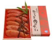昆布漬け辛子めんたい  無着色  化粧箱詰(かば田めんたい倶楽部)