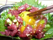 桜ユッケ≪馬刺しのユッケ≫(馬刺し専門店　天馬)