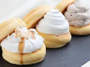 ふわふわパンケーキ3種（3個入）（プレーン・塩キャラメル・Wチョコ）(パンケーキカフェcafeblow)