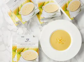 コーンの香りと甘味を充分に引き出したクリーミーなスープ