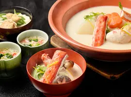 季節の鍋セット 吟醸蟹とうふとたらば蟹の豆乳白味噌仕立て