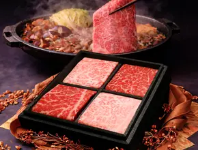 最高級A5ランク 仙台牛 紅白市松すきしゃぶ （1人前）