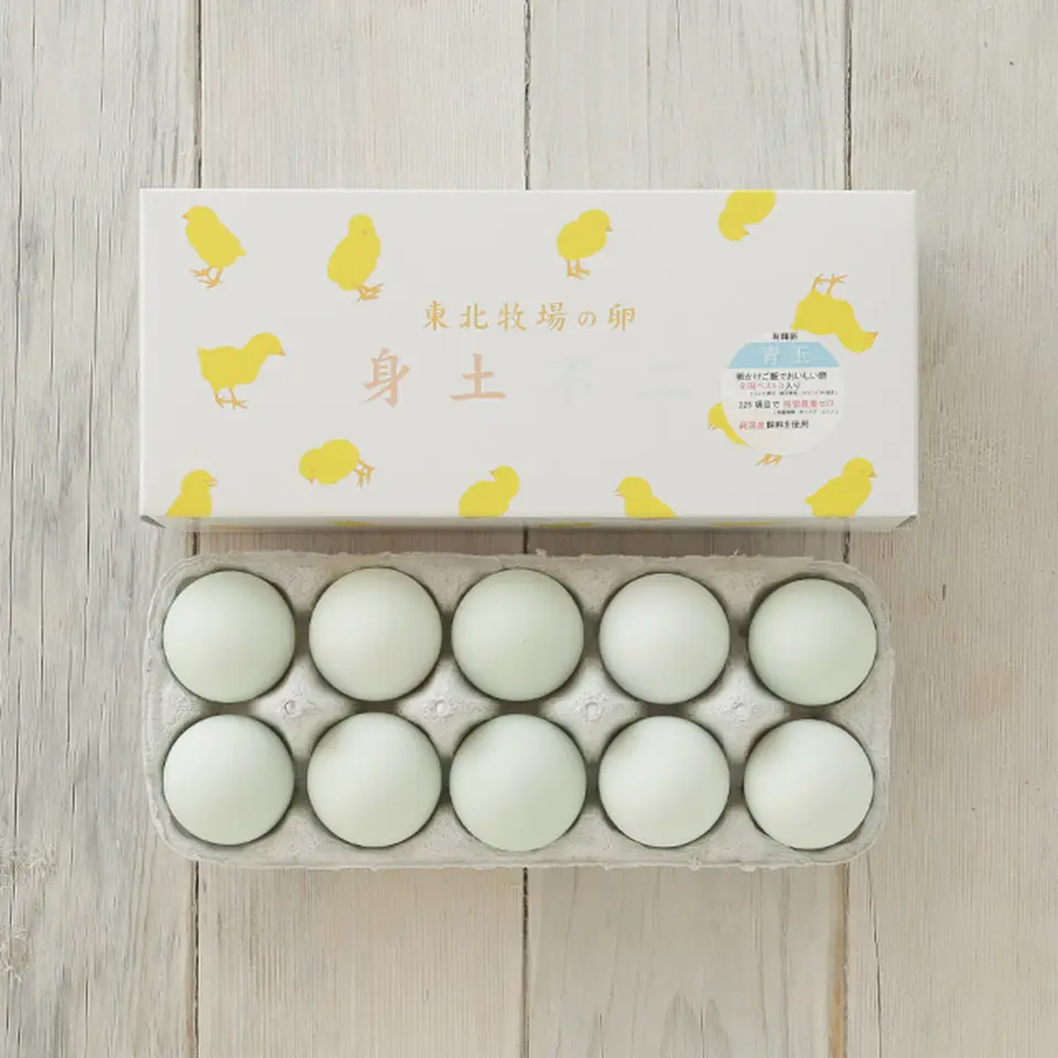 東北牧場の卵「青玉」 10個入り_0
