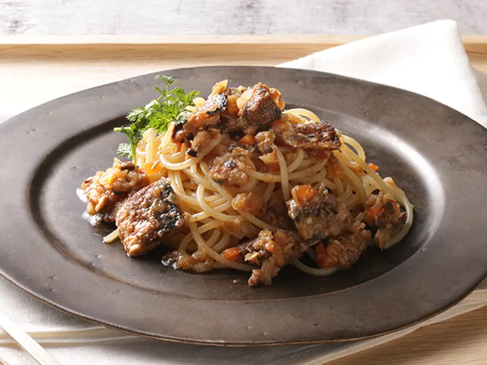 国産真鰯と香味野菜の本格ペペロンチーノ_0