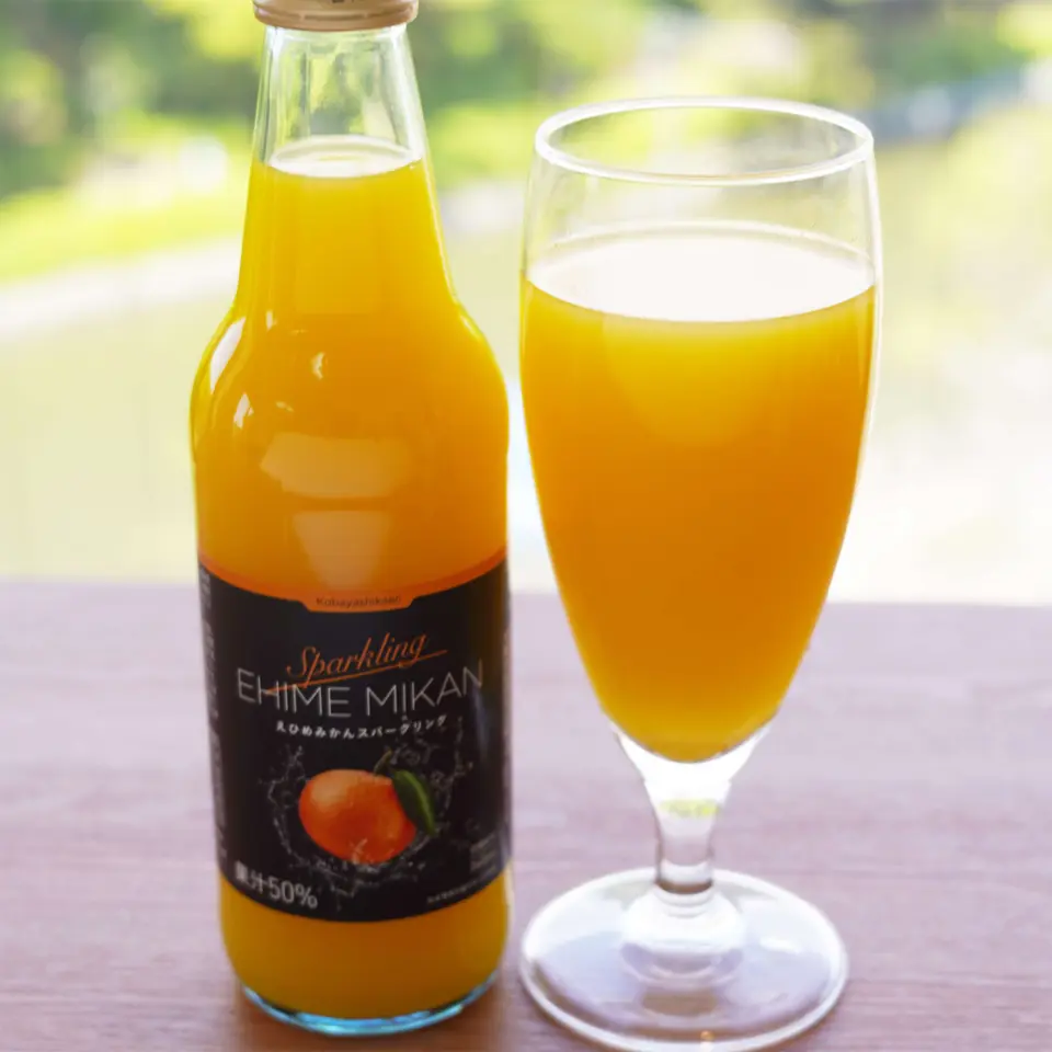 えひめ逸品「スパークリングジュース(みかん・カラマンダリン・河内晩