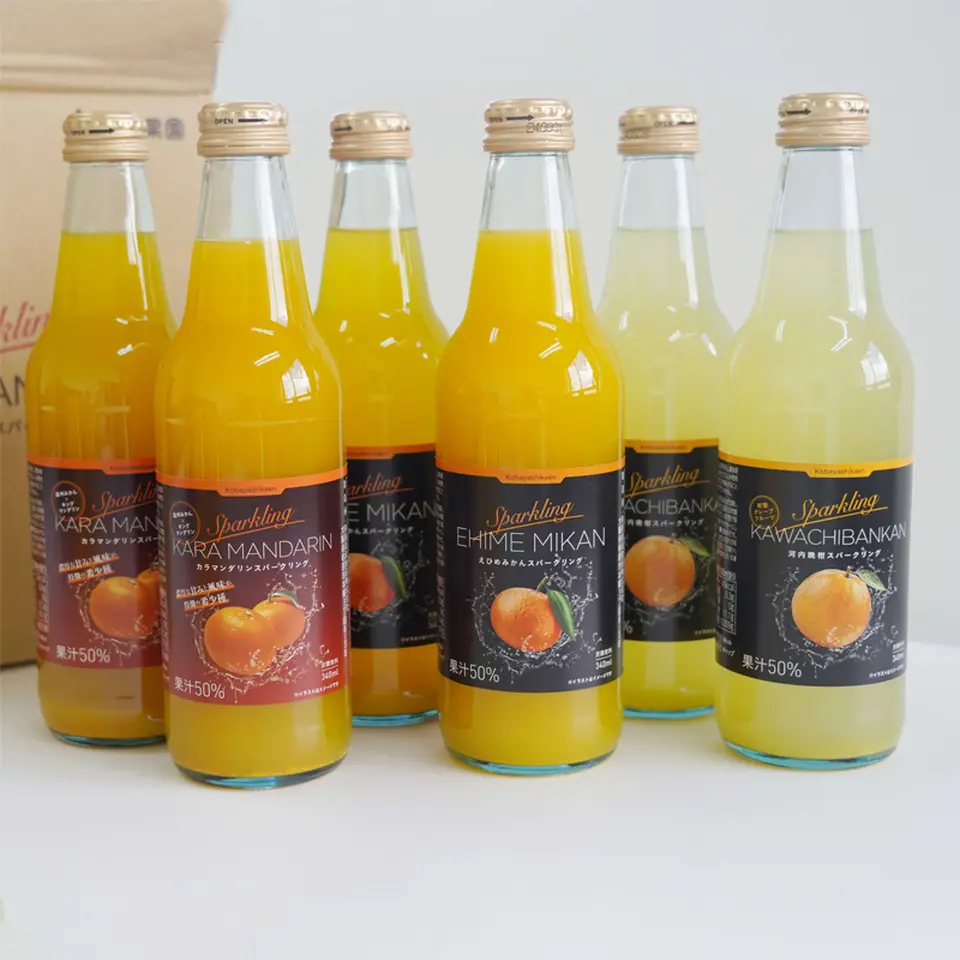 えひめ逸品「スパークリングジュース(みかん・カラマンダリン・河内晩