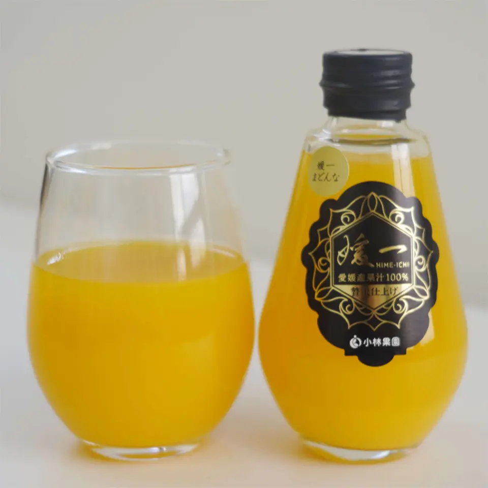 媛一小瓶4本セット（清見・河内晩柑・はるか・温州みかん 各160ml）ストレート果汁100%ジュース_2