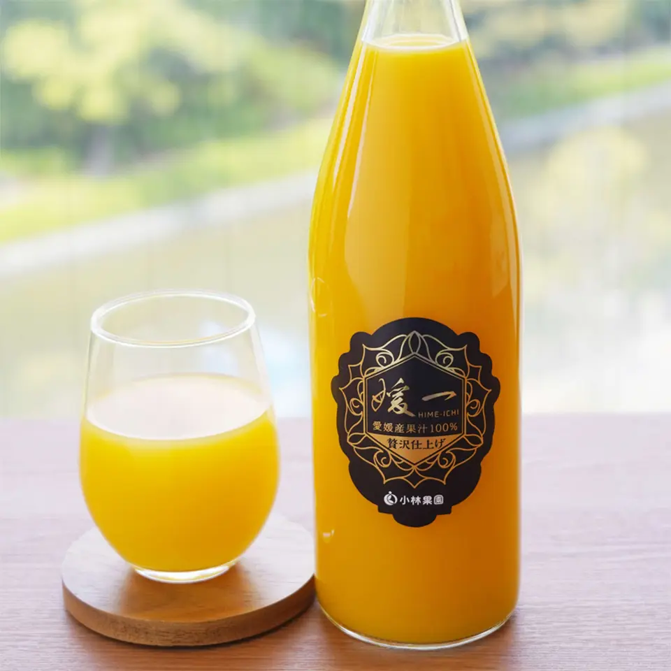 媛一 大瓶1本・小瓶4本セット(温州みかん720ml 媛一まどんな・つぶ入りみかん・はるか・ニューサマーオレンジ160ml)_2