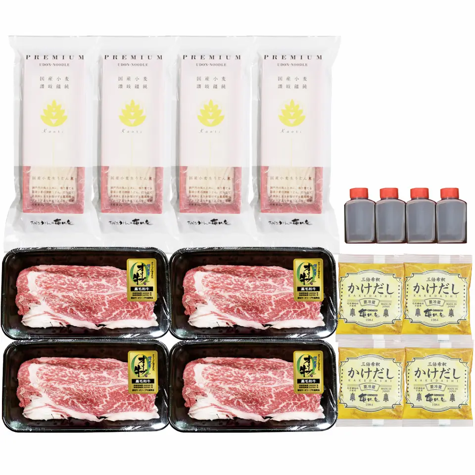 【特選】讃岐オリーブ牛 極上肉うどん（4食入）_1