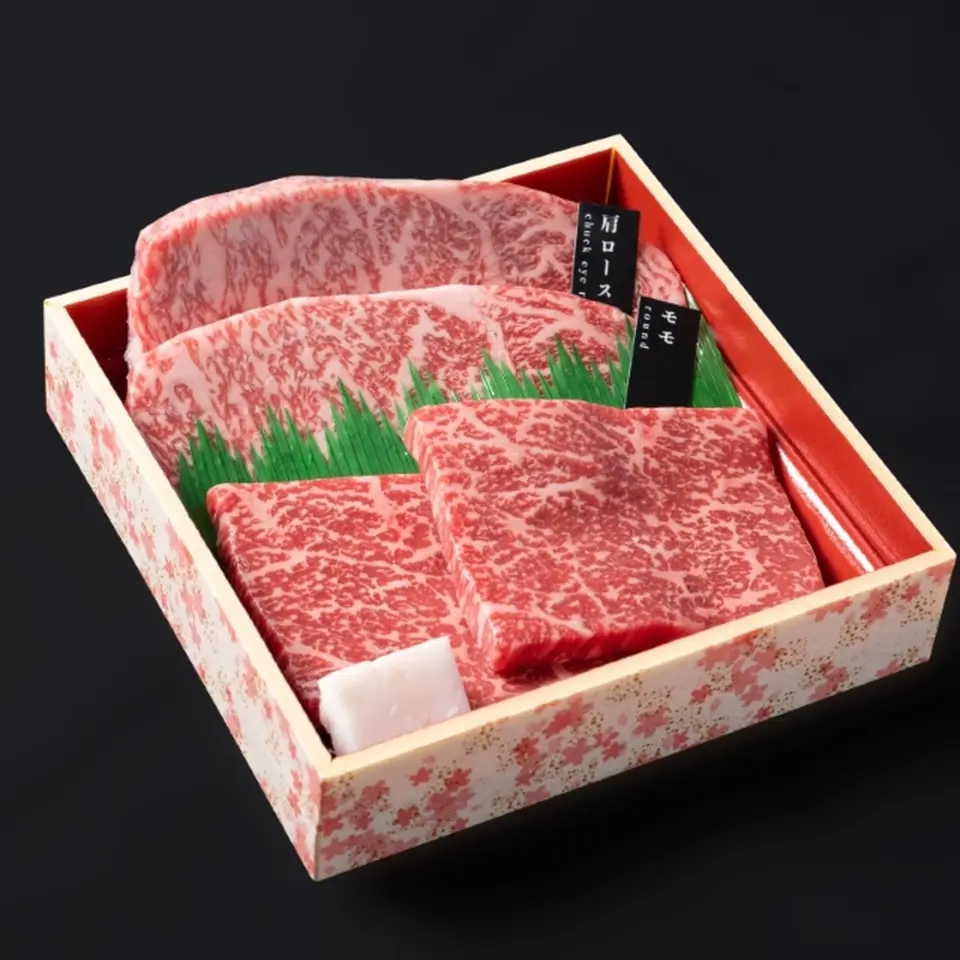 「肉箱3段重」近江牛・宮崎牛・厳選和牛食べ比べ計840gを詰合せ_2