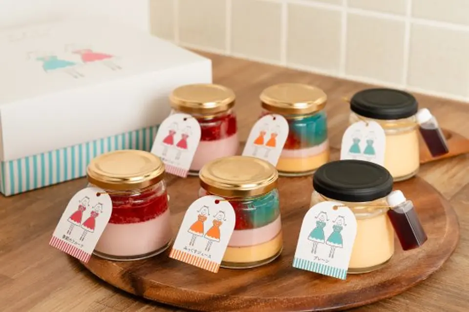 お歳暮ギフト（プリン）【プレーン2個・大阪みっくすジュースプリン2個・いちごみるくプリン2個】_0