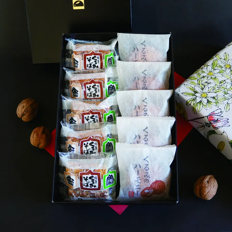 くるみそばミニ5個＆くるみのハーモニー5個セット_0