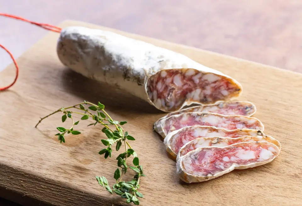 ソオスィソン・セック “フルール・ブランシュ”（白かび熟成の乾燥ソーセージ）_0