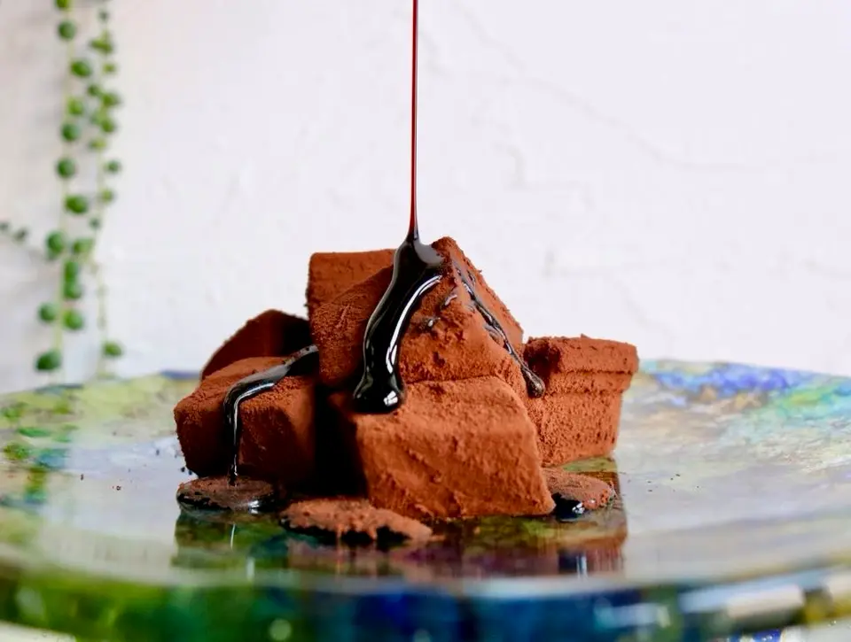 桐箱入り 由布院わらび餅 真空パック200g×4種詰合せ（黒糖きな粉×1・きな粉×1・抹茶きな粉×1・チョコ×1）_1