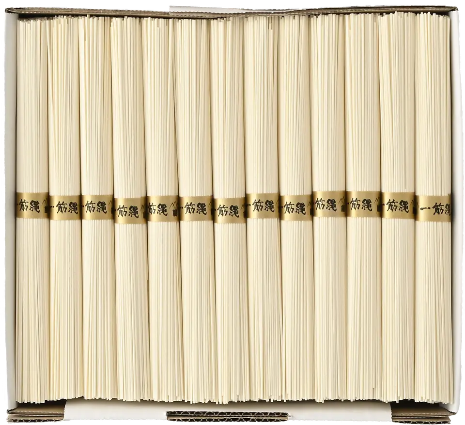 Ｐ-3 一筋縄 麦縄そうめん 紙箱入り_0