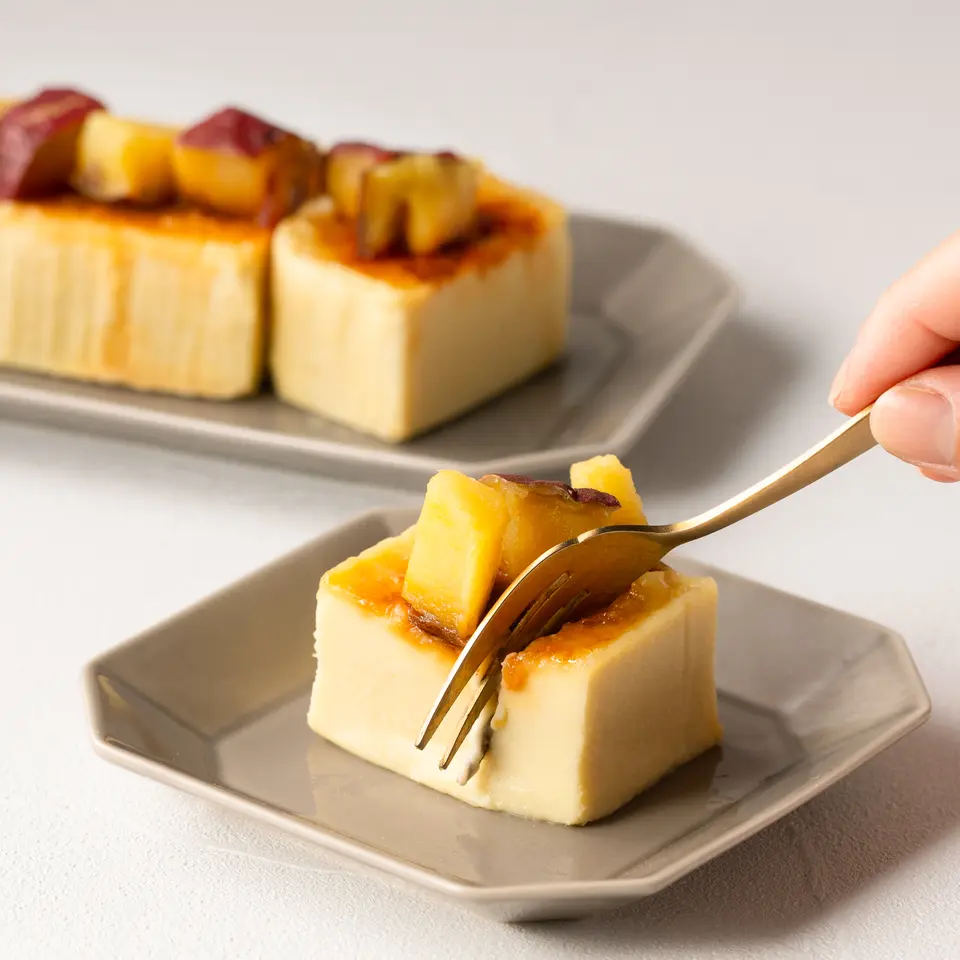 熟成焼き芋を使ったトロ～っとひんやり蜜芋のアイス生クレームブリュレ_2